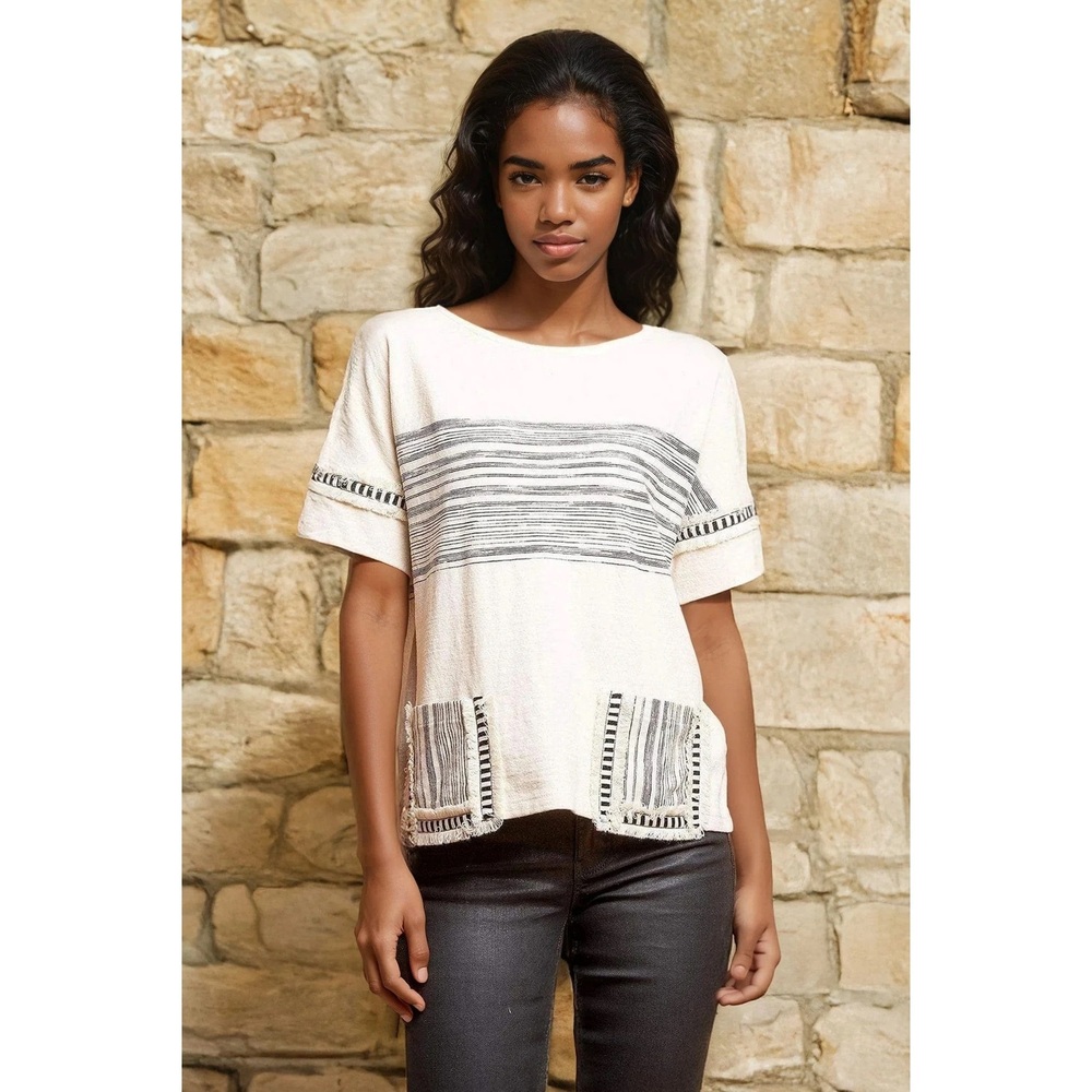 GUC Eva Franco Anthropologie short-sleeve striped tee
